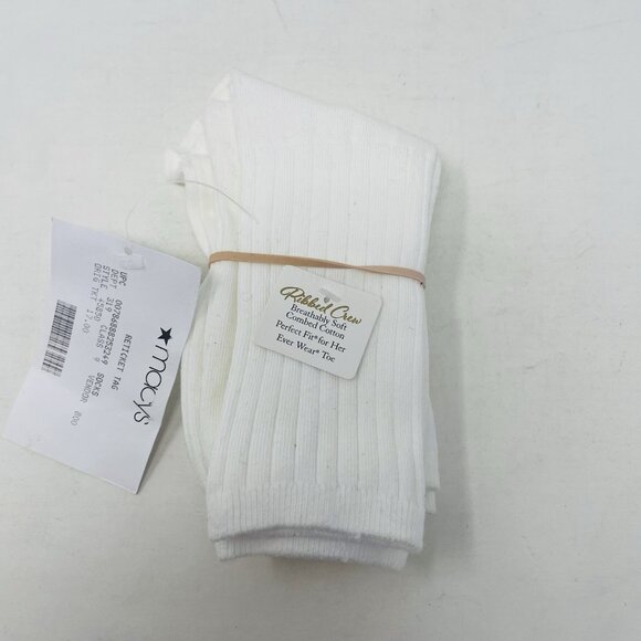 Gold Toe Womens One Size Fits Most 2-Pack Casual Ribbed Crew Socks in White 1807 - Picture 1 of 6